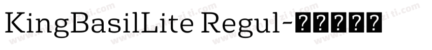 KingBasilLite Regul字体转换